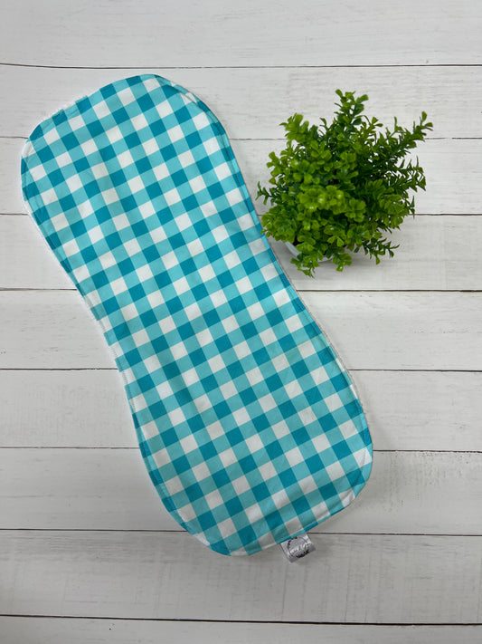 Burp Cloth - Teal Gingham